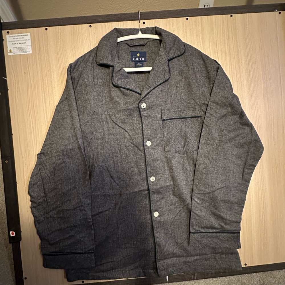 Stafford Charcoal Gray Men's Shirt Jacket